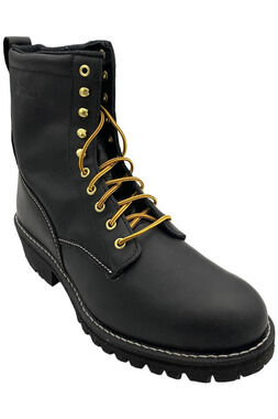 Work America Men's 8" Regular Toe Work Boots Black - Medium